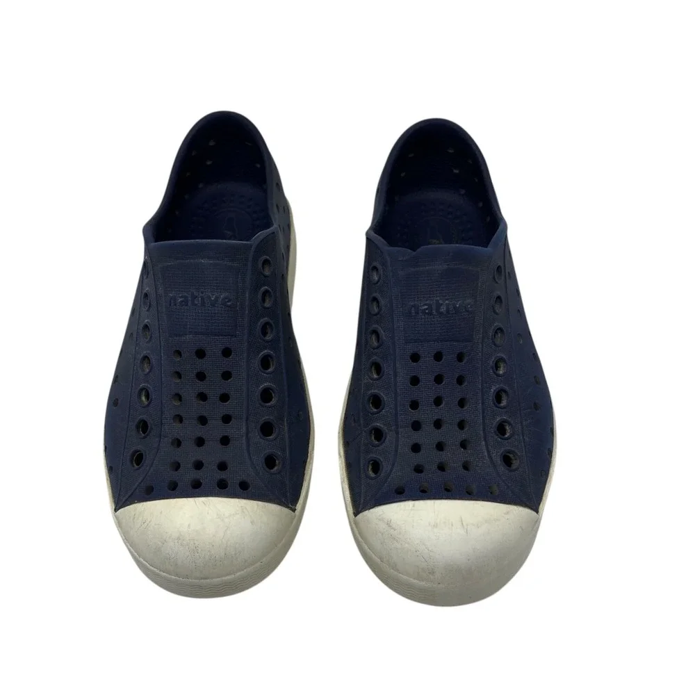 Native‎ Kids Jefferson Slip-On Shoes C10 Navy Blue & White Water Summer Shoe 2